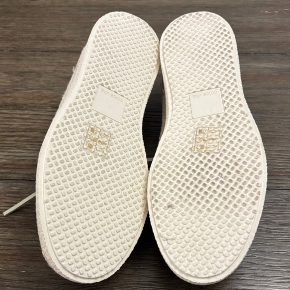 Anthropologie Dolce Vita Raffia Espadrille Platform Cream Loafers Size 9 - Picture 10 of 10